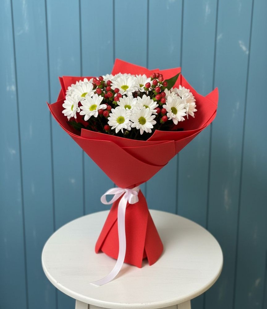 Букет цветов из: Хризантемы в Горькой Балке