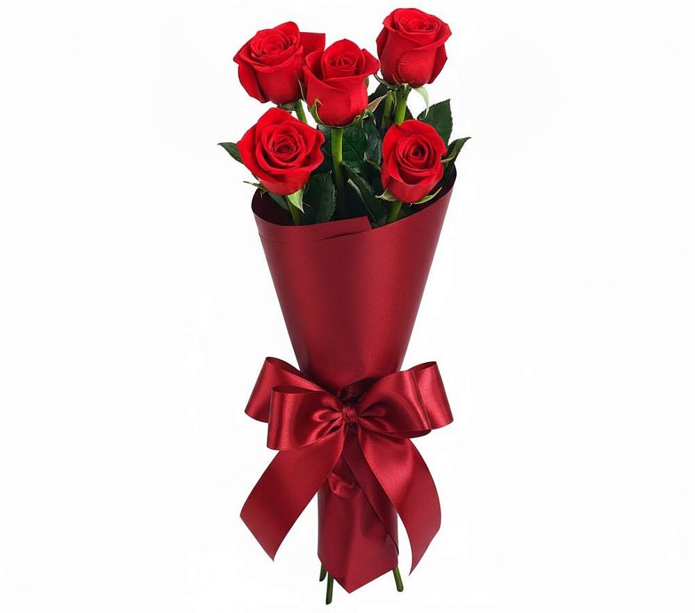 Букет 5 Красных роз Эдлесс Лав в Горькой Балке