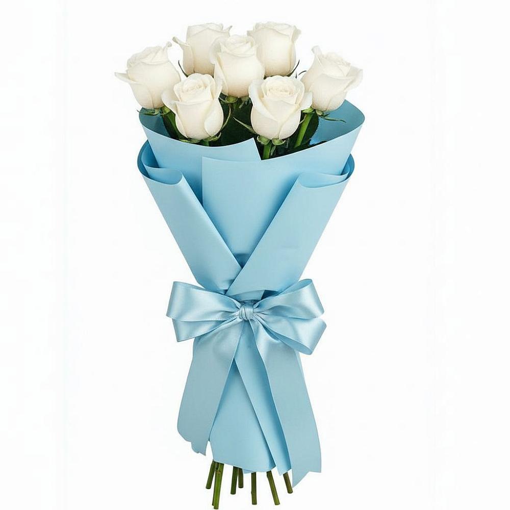 Букет 7 белых роз Проуд в Горькой Балке