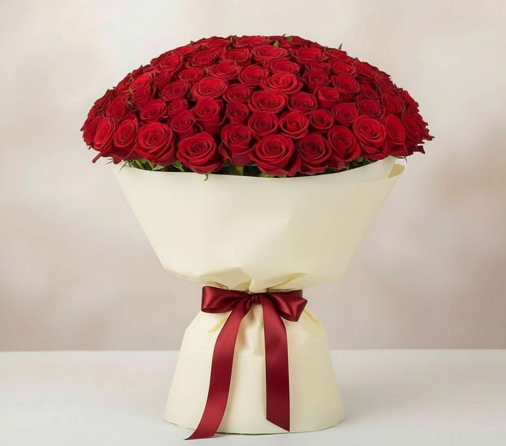 Букет 101 Красная роза Милано в Горькой Балке