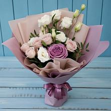 Букет цветов из:  Розы и Лизиантусы #REPLACE_PRED# Горькой Балке