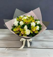 Букет цветов из:  Орхидеи и Розы в Горькой Балке