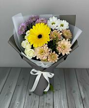 Букет цветов из:  Розы, Герберы и Хризантемы #REPLACE_PRED# Горькой Балке