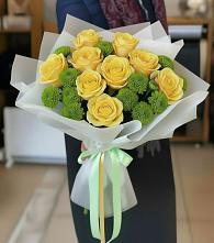 Букет цветов из:  Хризантемы и Розы в Горькой Балке