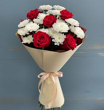 Букет цветов из:  Розы и Хризантемы в Горькой Балке