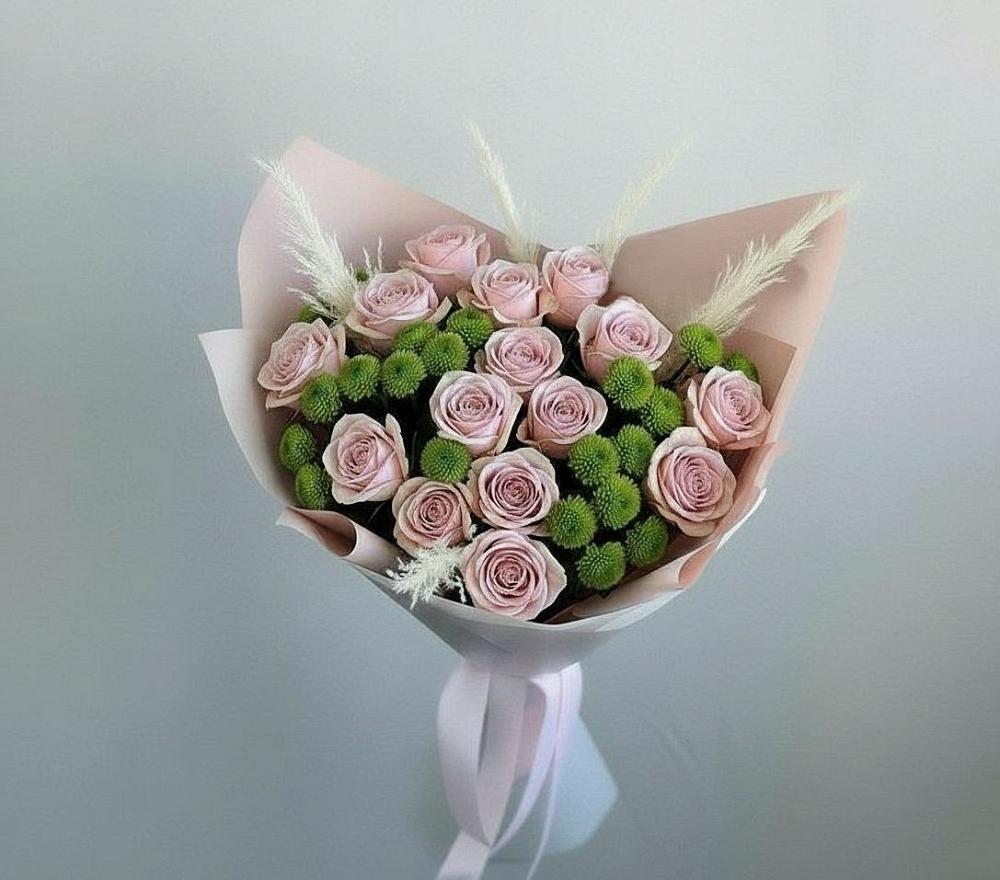 Букет цветов из: Розы и Хризантемы в Горькой Балке