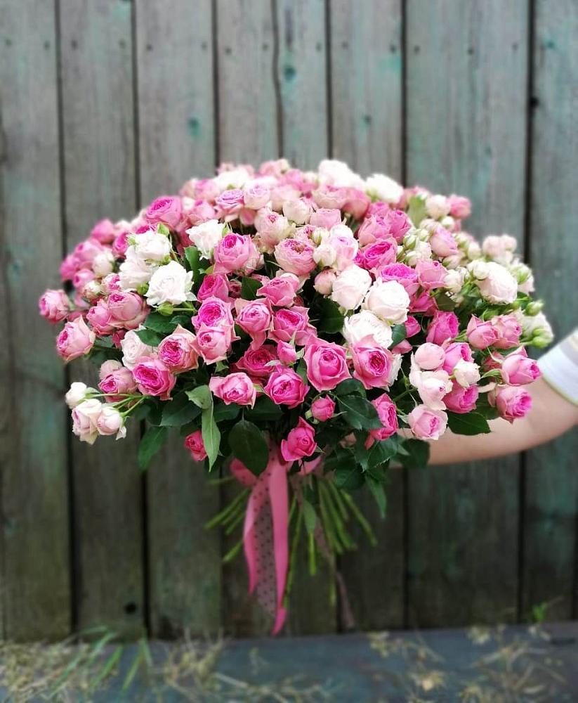 Букет Розовые кустовые розы Натали и Лав Лидия в Горькой Балке