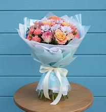 Букет цветов из:  Хризантемы и Розы в Горькой Балке